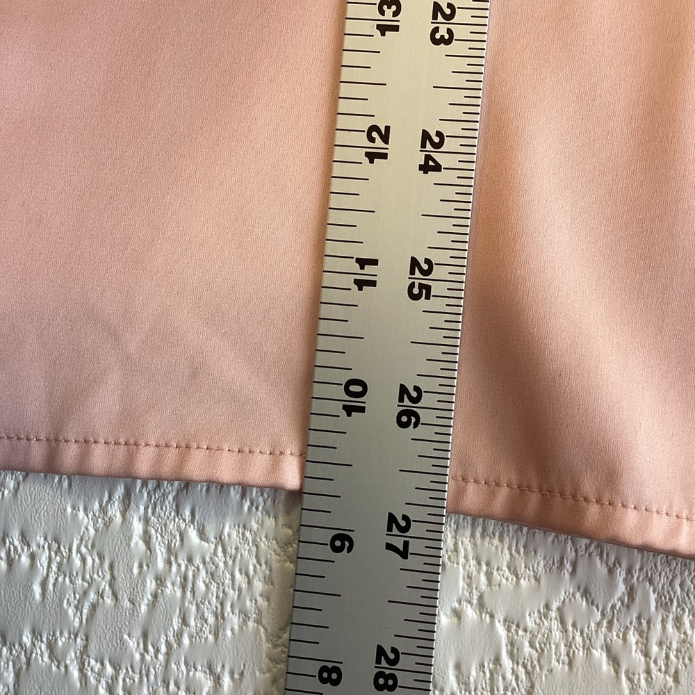 Escalier Pale Pink Tie Neck Long Sleeve Silky Blouse Size Medium - Picture 8 of 13